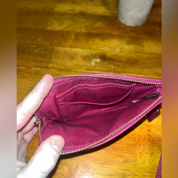 Coach Pink & Brown Wristlet - Picture 3 of 3